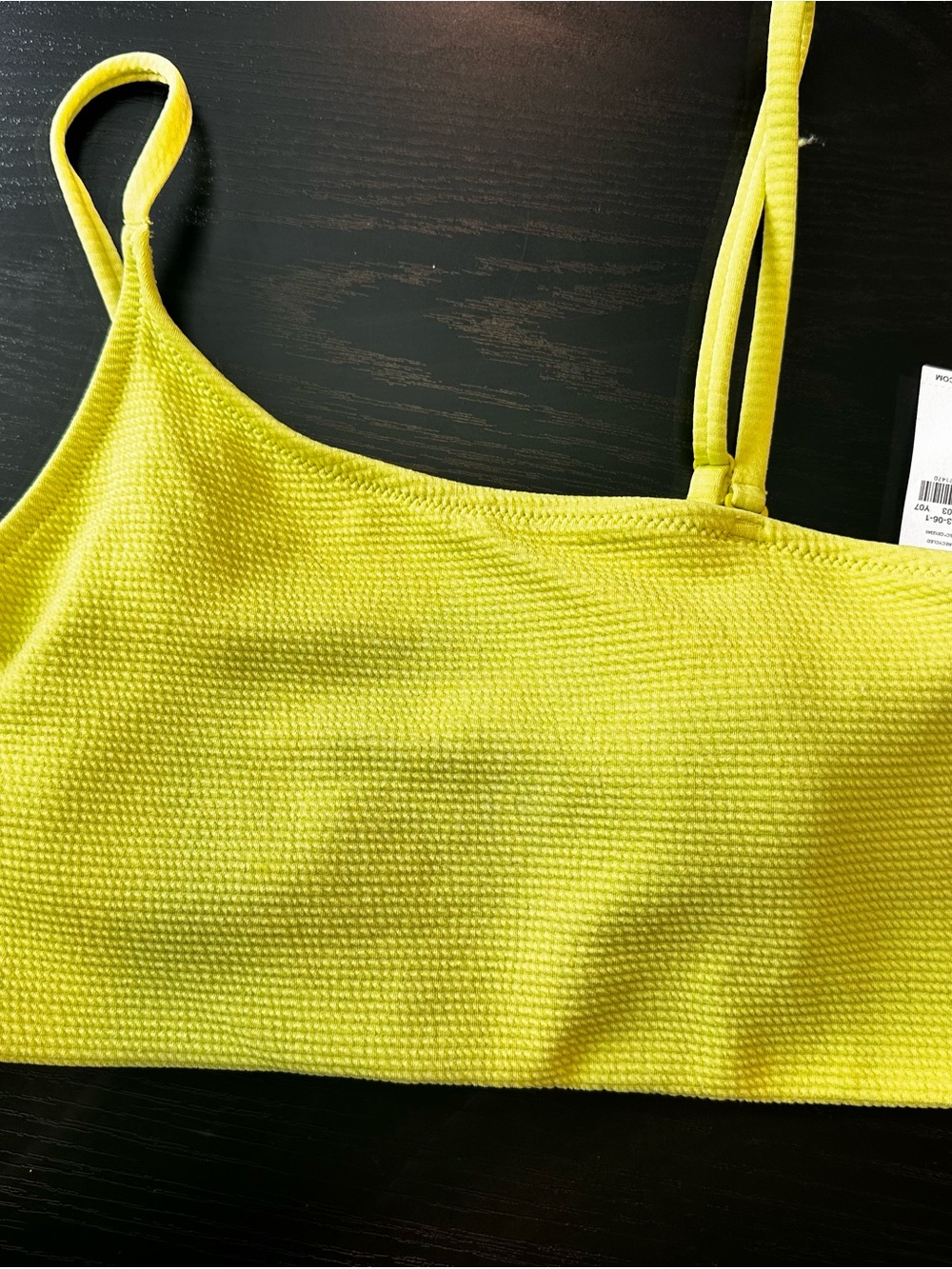Old Navy Textured Spaghetti-Strap Crop Camisole/Sports Bra in neon